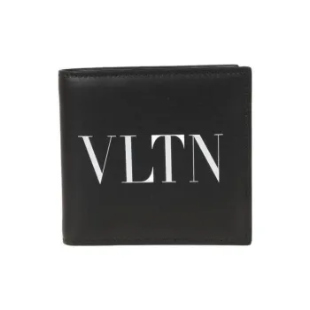 Valentino Genuine Leather Coin Purse Wallet Men's Black
