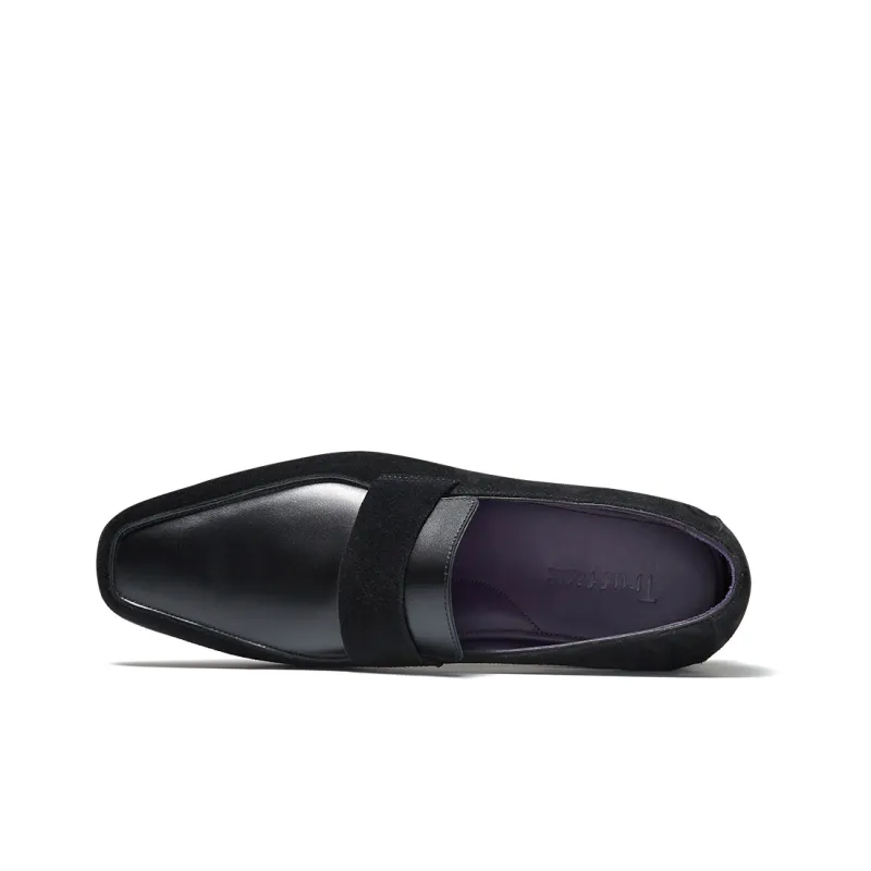 TRUFFAUT British Business Casual Slip on Loafers Men's Black-3