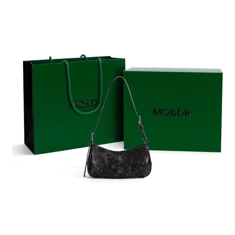 MQ&DR PU Crescent Bag Shoulder Bag Regular Women's Rose/Raspberry/Black/Ecru-16