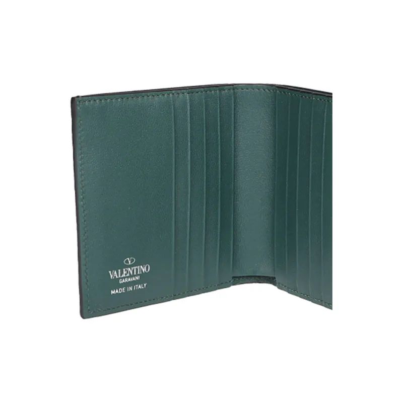 Valentino Leather Wallet Men's Green-4