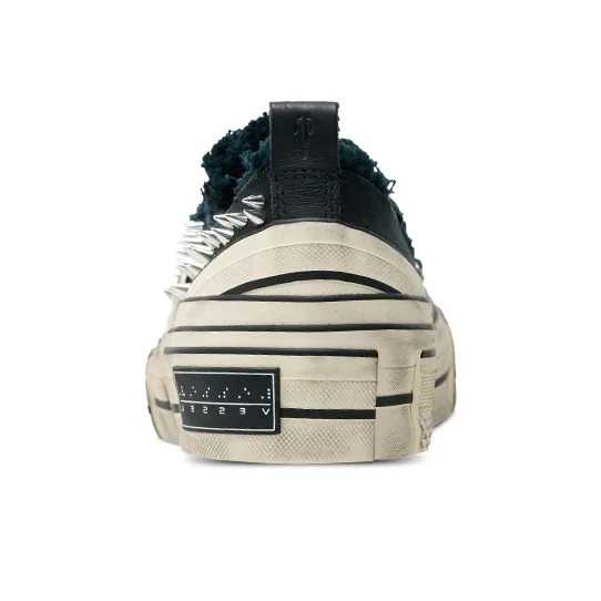 VESSEL Vintage Rock Slip Resistant Breathable Low Top Canvas Shoes Unisex Black-5