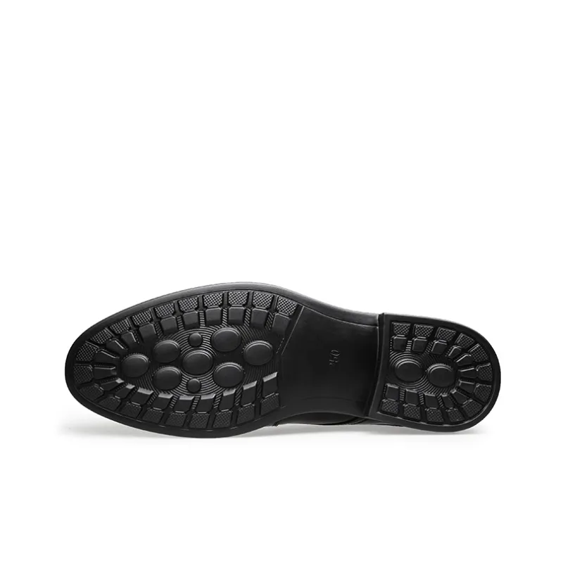 LAORENTOU Dress Shoes Men Low Top Black/Brown-4