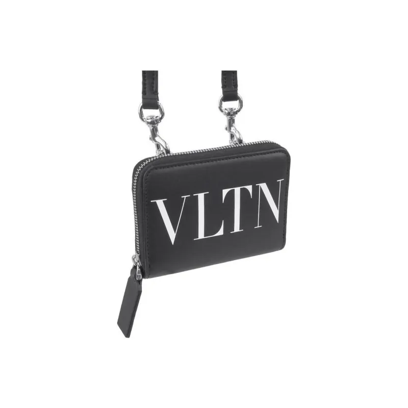 Valentino Leather Coin Purse Regular Women's Black-2
