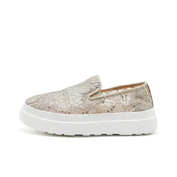 Joy&Mario Loafers Women's Low Top Ecru/Gold