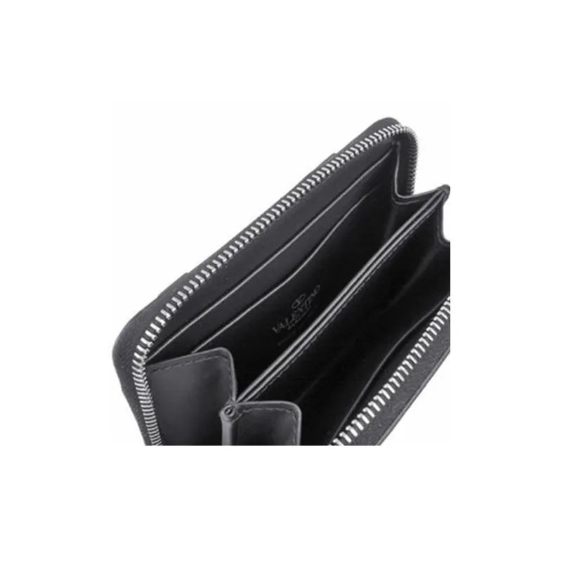 Valentino Leather Coin Purse Regular Women's Black-6