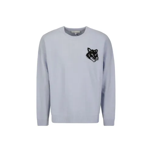 Maison Kitsune Knitwear Men Light Blue