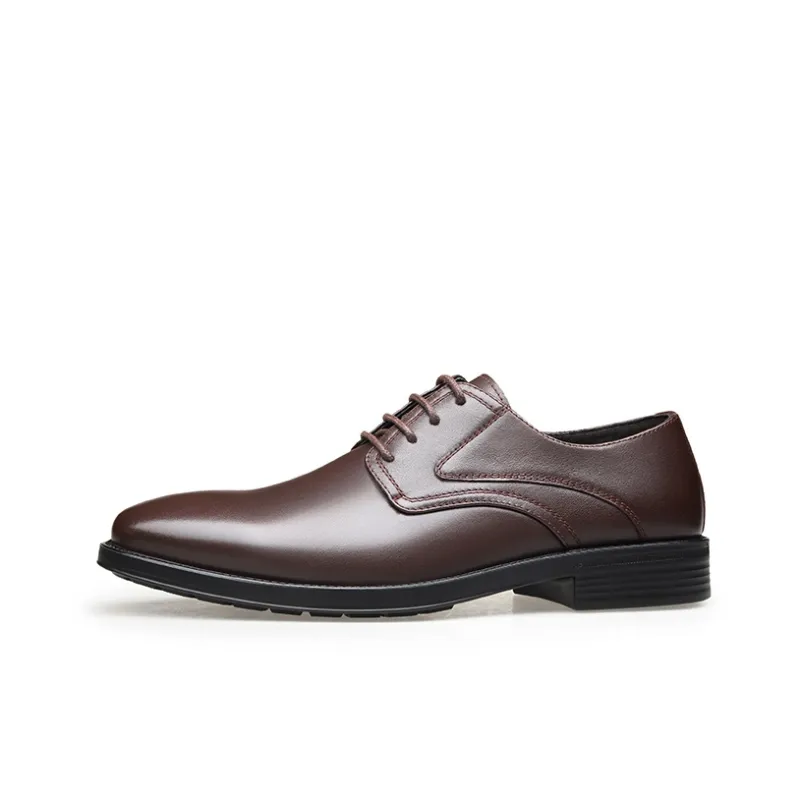 LAORENTOU Dress Shoes Men Low Top Black/Brown-5