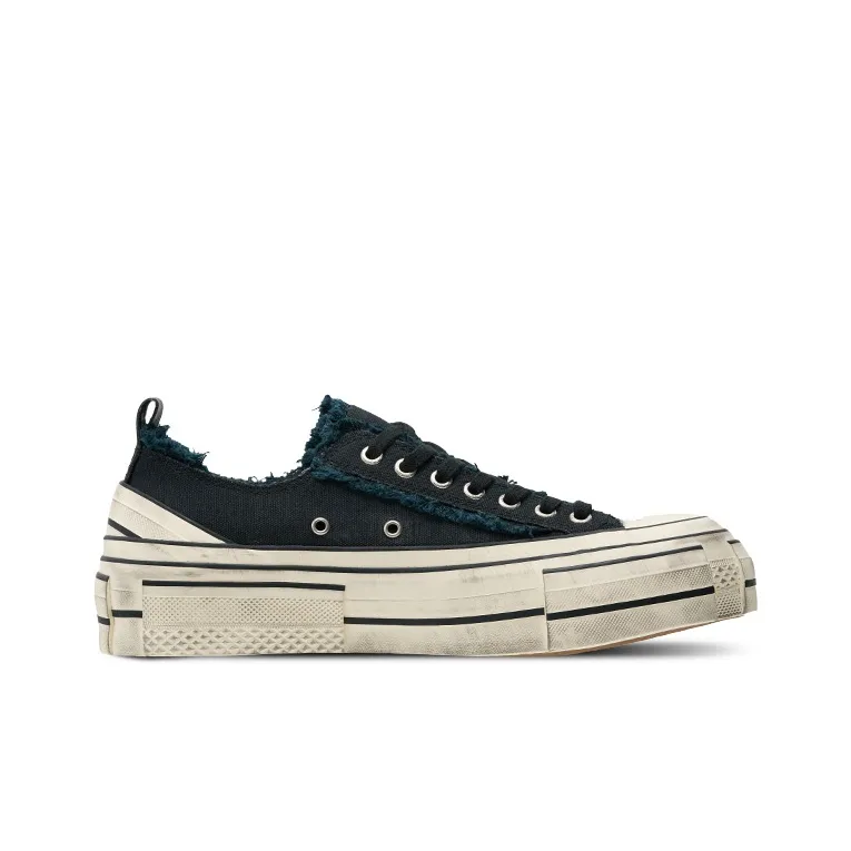VESSEL Vintage Rock Slip Resistant Breathable Low Top Canvas Shoes Unisex Black-1
