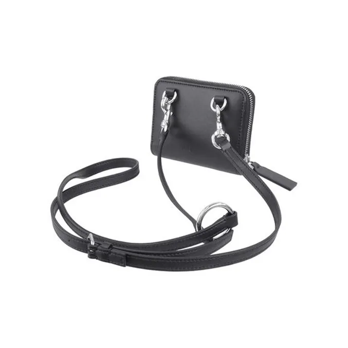 Valentino Leather Coin Purse Regular Women's Black-4