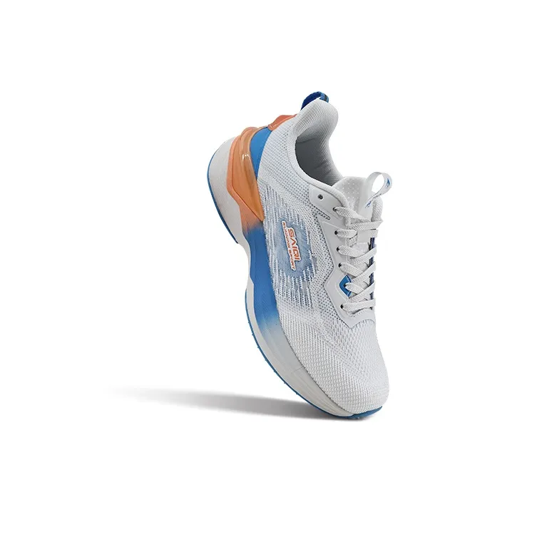 SAIQI Flying Swan Low Top Running Shoes Unisex White Blue-3