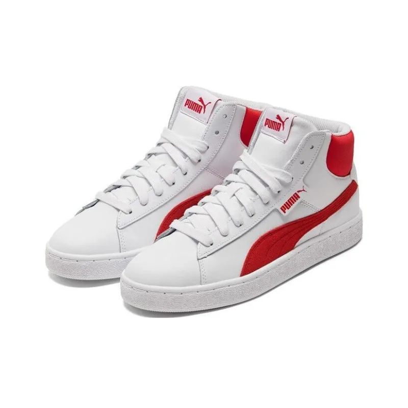 PUMA Waterproof And Wear resistant High Top Skateboard Shoes Unisex Bright Red-2