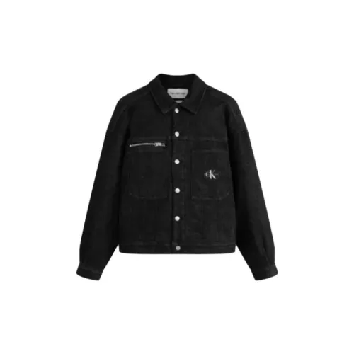 Calvin Klein Denim Jackets Unisex Black Denim -1BY