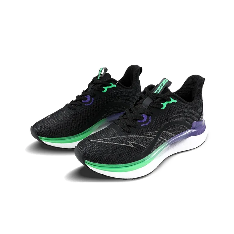 SAIQI Low Top Running Shoes Men's Versatile Black-2
