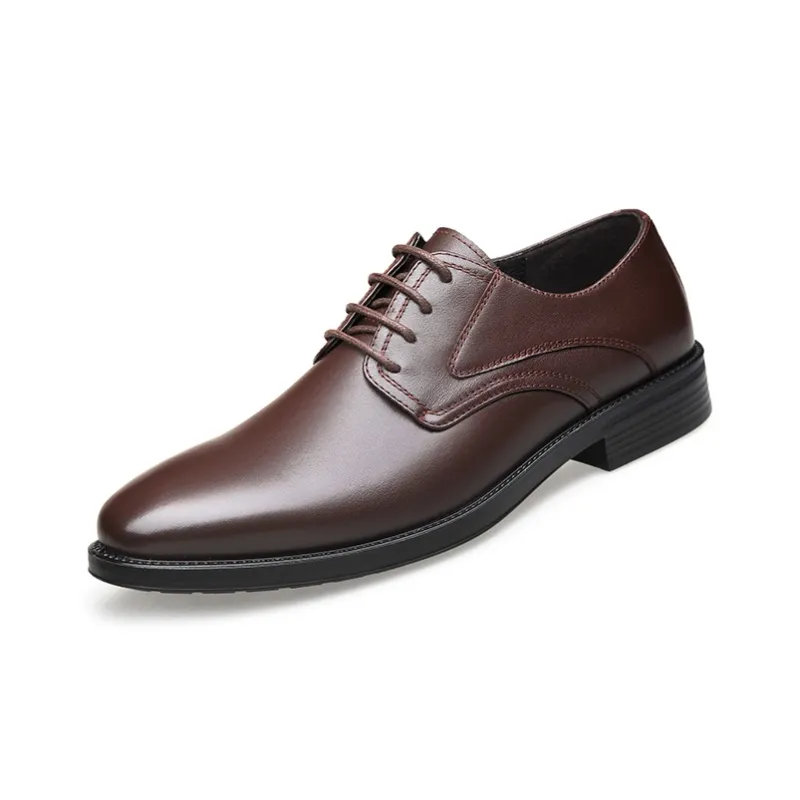 LAORENTOU Dress Shoes Men Low Top Black/Brown-6