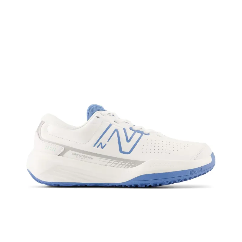 New Balance NB 696 Slip-Resistant Cushioning Low-Top Tennis Shoes Women's White Blue Japan Version-1
