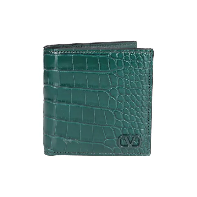 Valentino Leather Wallet Men's Green-0
