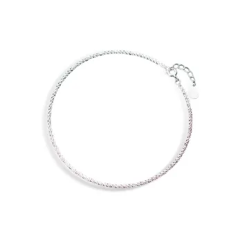 HOLLY RYAN S925 Silver Baby's Breath Plain Circle Anklet Women's