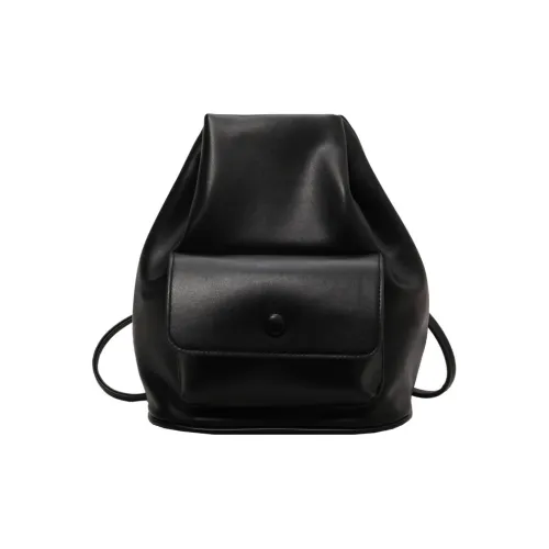 NOMK PU Backpack Regular Unisex Silver/Black/White