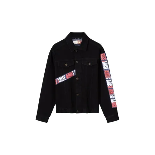 Aries X Tommy Hilfiger Denim Jackets Unisex Black PT2