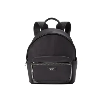 Kate Spade Sam Recycled Nylon Smooth Leather Backpack Small Size Women's Black