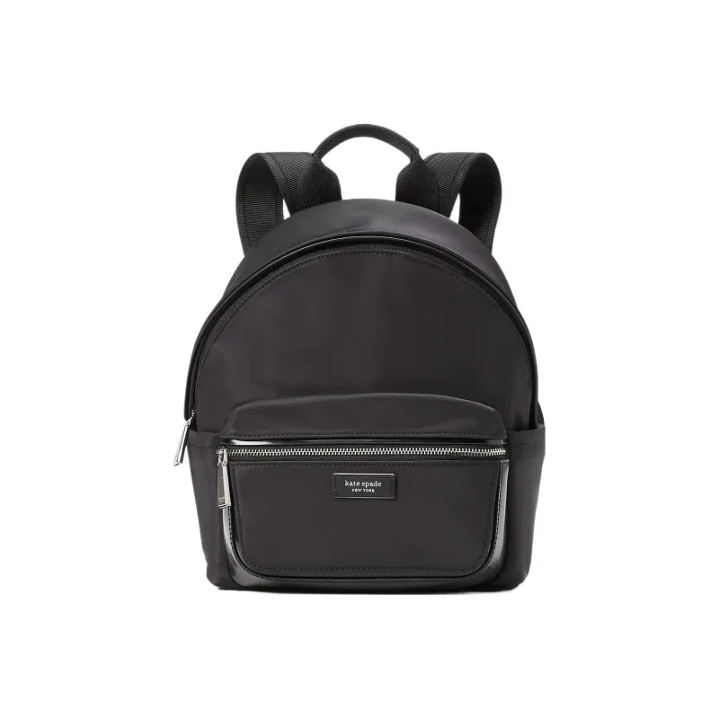Kate Spade Sam Recycled Nylon Smooth Leather Backpack Small Size Women's Black-0