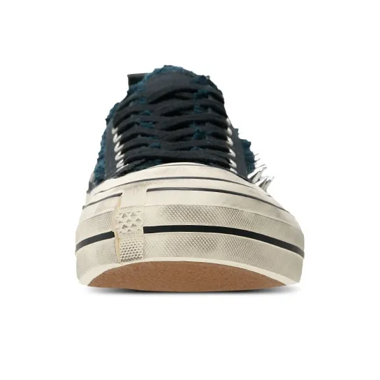 VESSEL Vintage Rock Slip Resistant Breathable Low Top Canvas Shoes Unisex Black-4