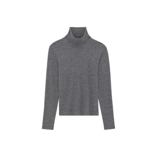 SAINT LAURENT Sweaters Men Mixed Smoke Gray