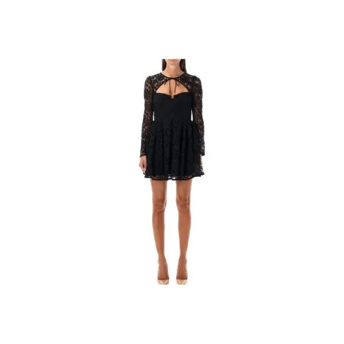 Self-portrait Long-Sleeved Dresses Women's Black