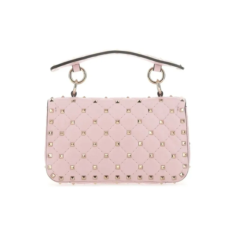 Valentino Leather Shoulder Bag Crossbody Bag Handbag Women's Light Pink-2