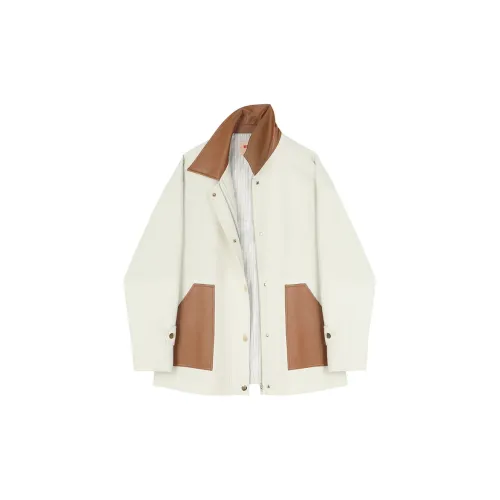 VEGA CHANG Jackets Women's Beige And Coffee