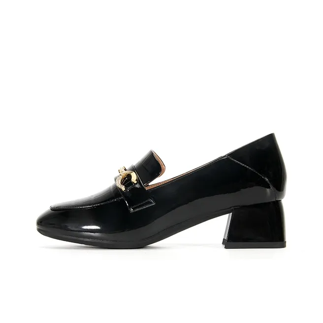 LESELE Loafers Women's Low Top Black/Beige-0
