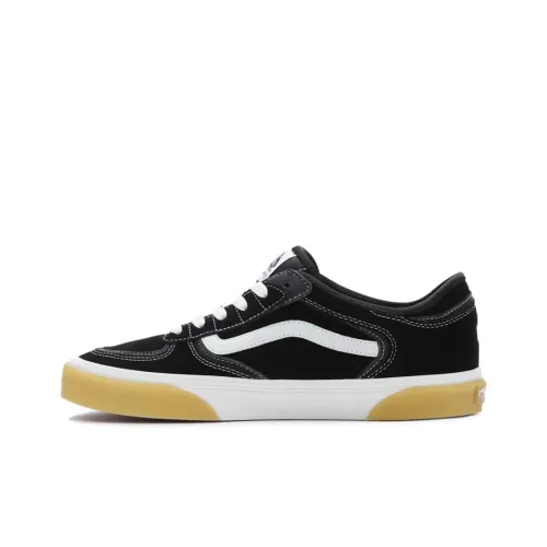Vans Rowley Anti-Slip Wear-Resistant Low-Top Skateboard Shoes Women's Black White