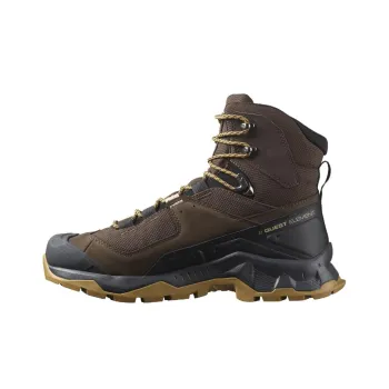 SALOMON Gore Te QUEST ELEMENT Anti Slip Wear Resistant High Top Outdoor Shoes Men's Coffee Brown