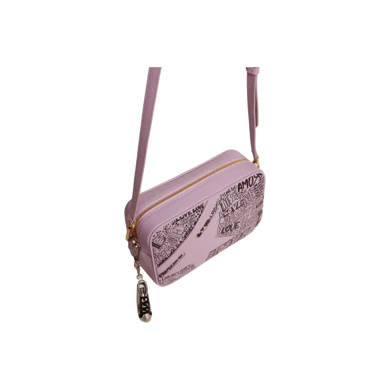 Golden Goose Cow Leather Camera Bag Shoulder Bag Crossbody Bag Women's Light Purple-2