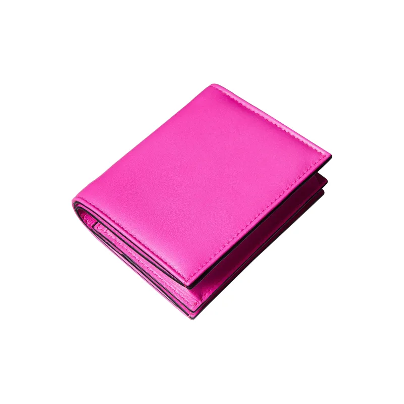 Valentino Roman Stud Napa Lambskin Card Holder Wallet Small Size Women's Pink-2