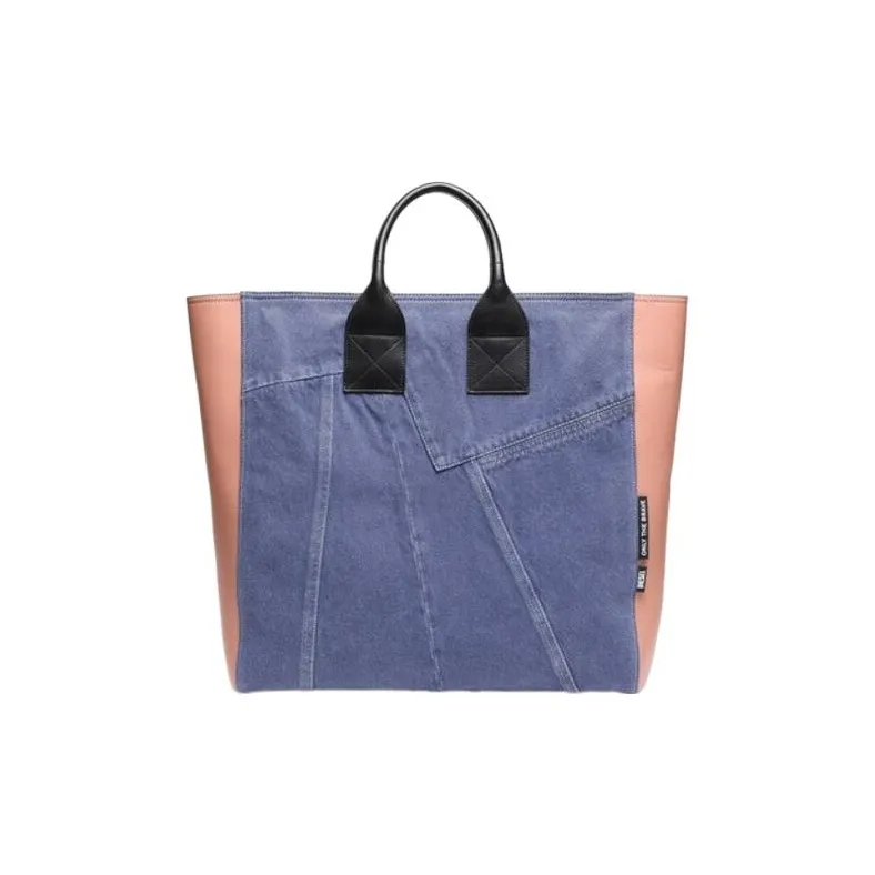 DIESEL Denim Patchwork Tote Bag Shopping Bag Crossbody One Shoulder Handbags Regular Women's Blue-1