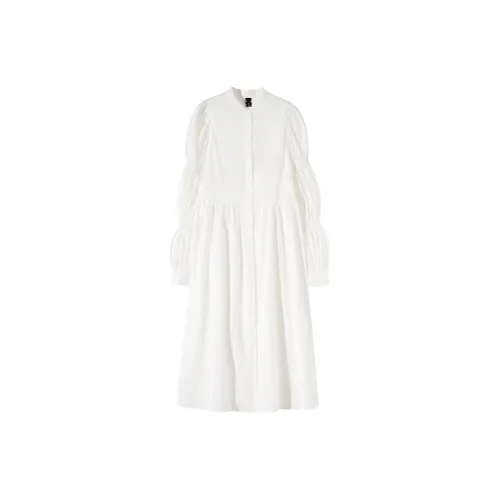 Adeworn Long-Sleeved Dresses Women's White