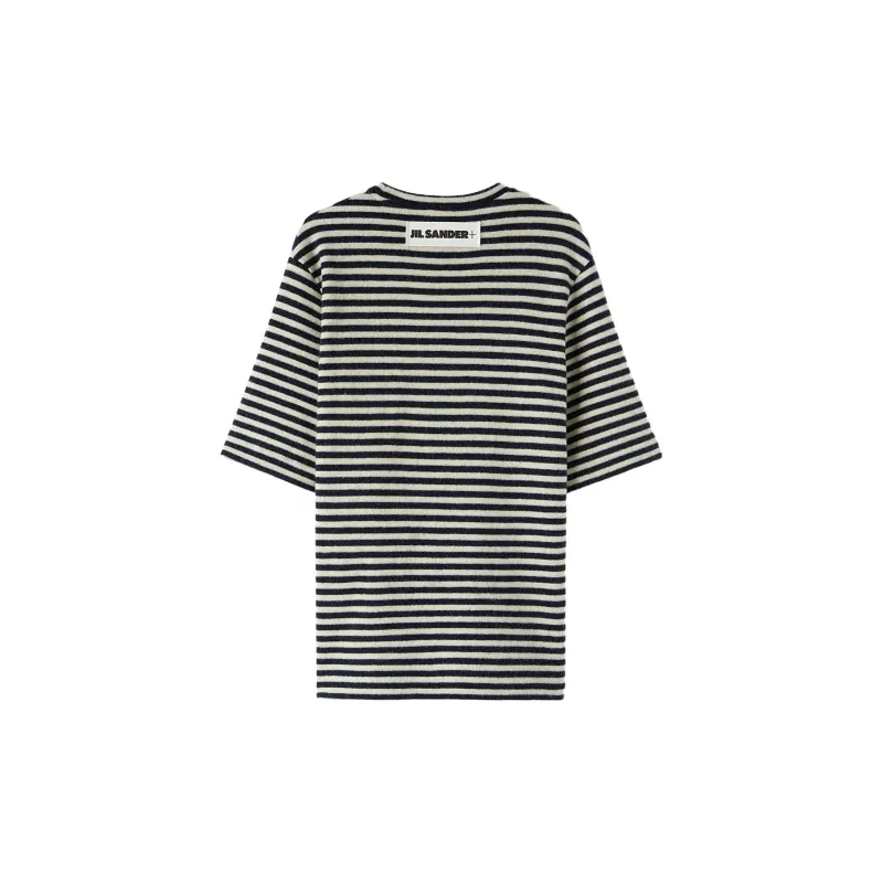 JIL SANDER + Striped Crewneck T Shirt-1