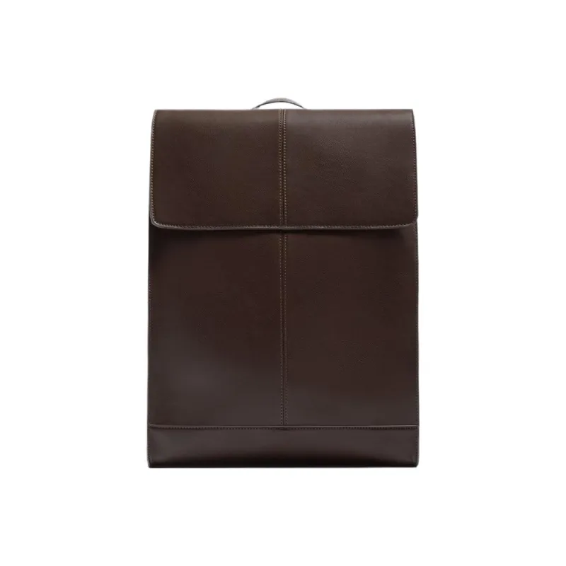 ZARA Polyester Backpack Medium Size Men's Brown-0
