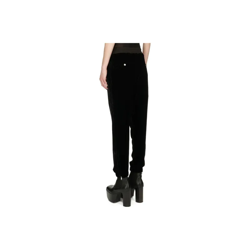 RICK OWENS Drop crotch Cropped Track Pants-1