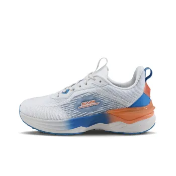 SAIQI Flying Swan Low Top Running Shoes Unisex White Blue