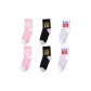 6 Pack (2 Pink+2 Black+2 White (Red Text))