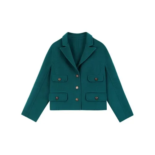 Xu Daqing Velvet Jackets Women's Pickle Green