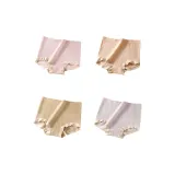 M297-Textured Boxer Shorts-A Set-Pink+Skin+Yellow+Gray Purple (4 Pack)