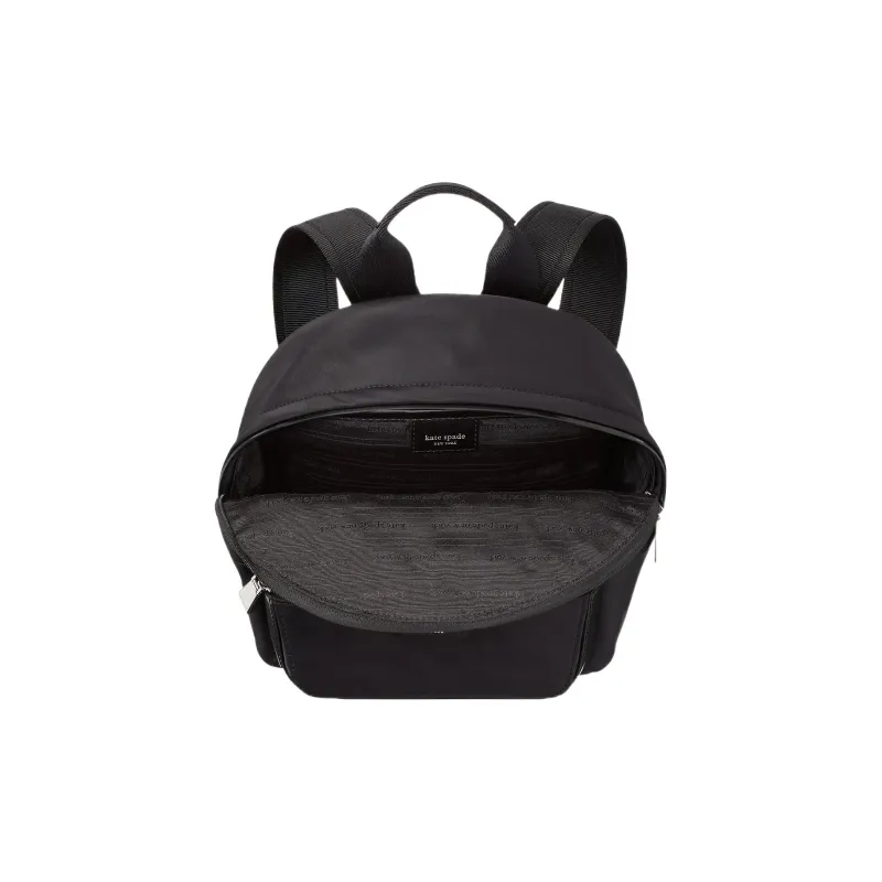 Kate Spade Sam Recycled Nylon Smooth Leather Backpack Small Size Women's Black-3