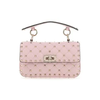 Valentino Leather Shoulder Bag Crossbody Bag Handbag Women's Light Pink