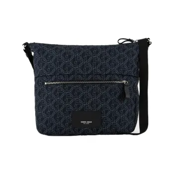 GIORGIO ARMANI Polyester Crossbody Bag Medium Size Men's Navy Blue