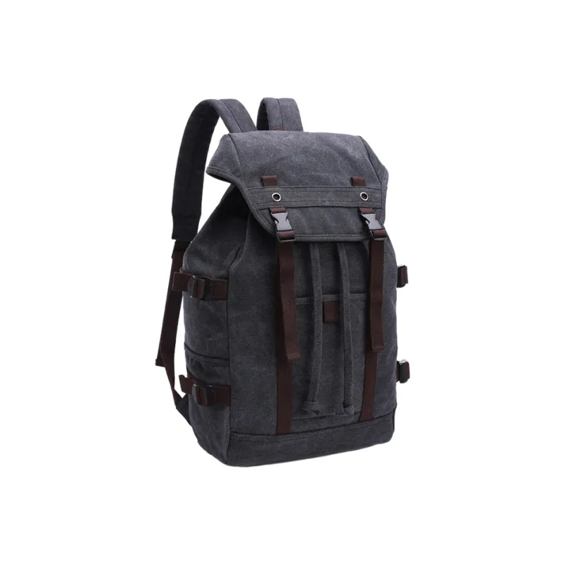 Slazenger Canvas Laptop Backpack Regular Unisex Black/Khaki/Dark Blue/Coffee-1