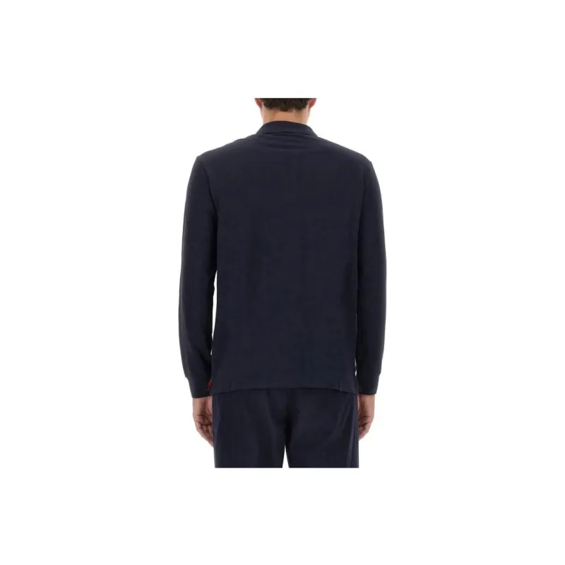 Paul Smith Zebra Logo Long Sleeved Polo Shirt-1
