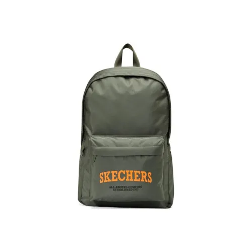 skechers Foam Fabric Backpack Large Size Unisex Lime Gray